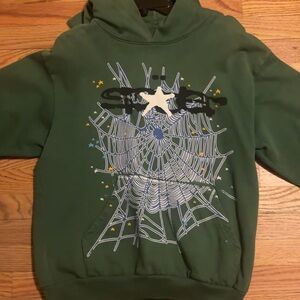 Sp5der Web Hoodie 'Hunter Green'